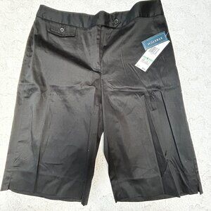 New Jones New York Signature Women's Stretch Bermuda Walking Shorts Size 8 Black